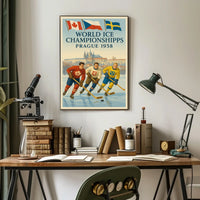 World Ice Championships Prague 1938 Poster