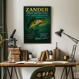 Zander Fresh Water Fish Poster