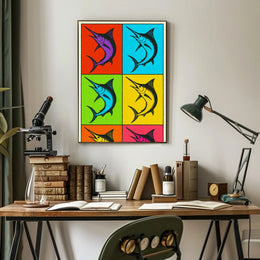 Vibrant Fish Pop Art Poster PosterGoat