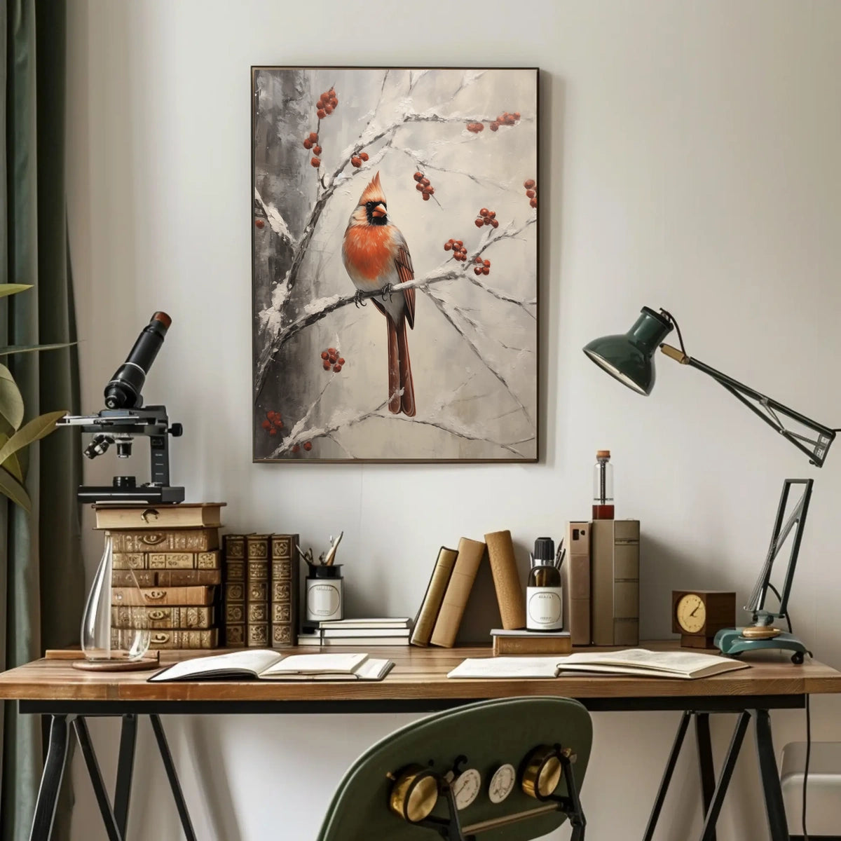 Winter Cardinal Poster