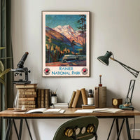 Rainier National Park Scenic Travel Poster