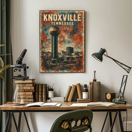 Knoxville Sunsphere Vintage Travel Poster