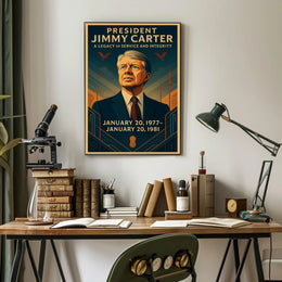 Jimmy Carter Legacy of Service Poster Wall Art PosterGoat