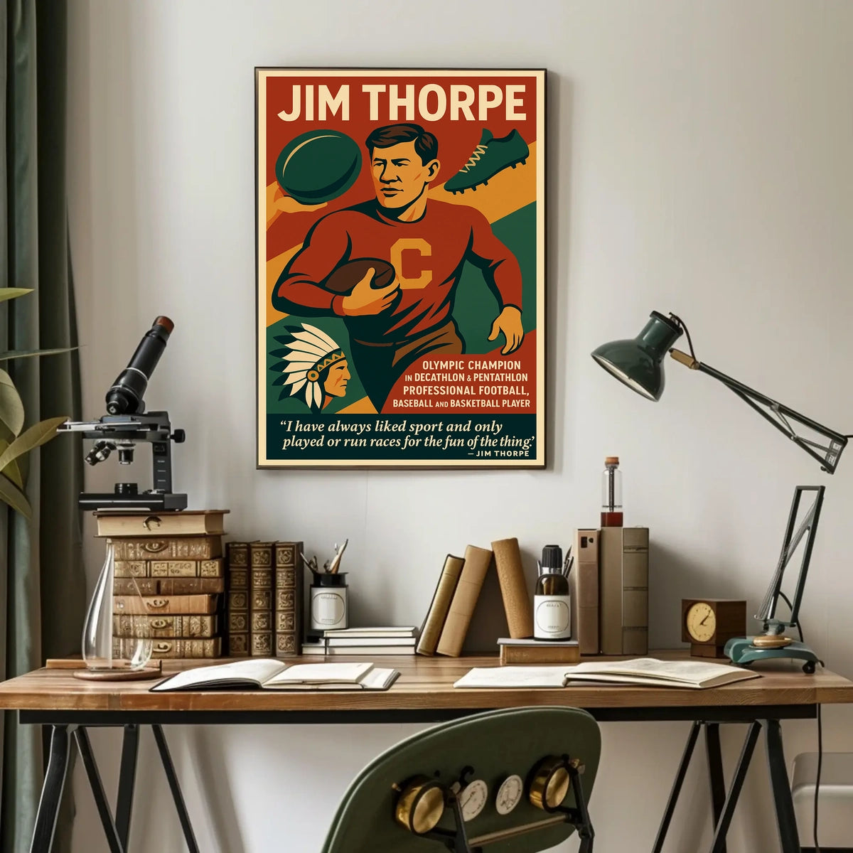 Celebrating Jim Thorpe A Multifaceted Sports Legend Poster