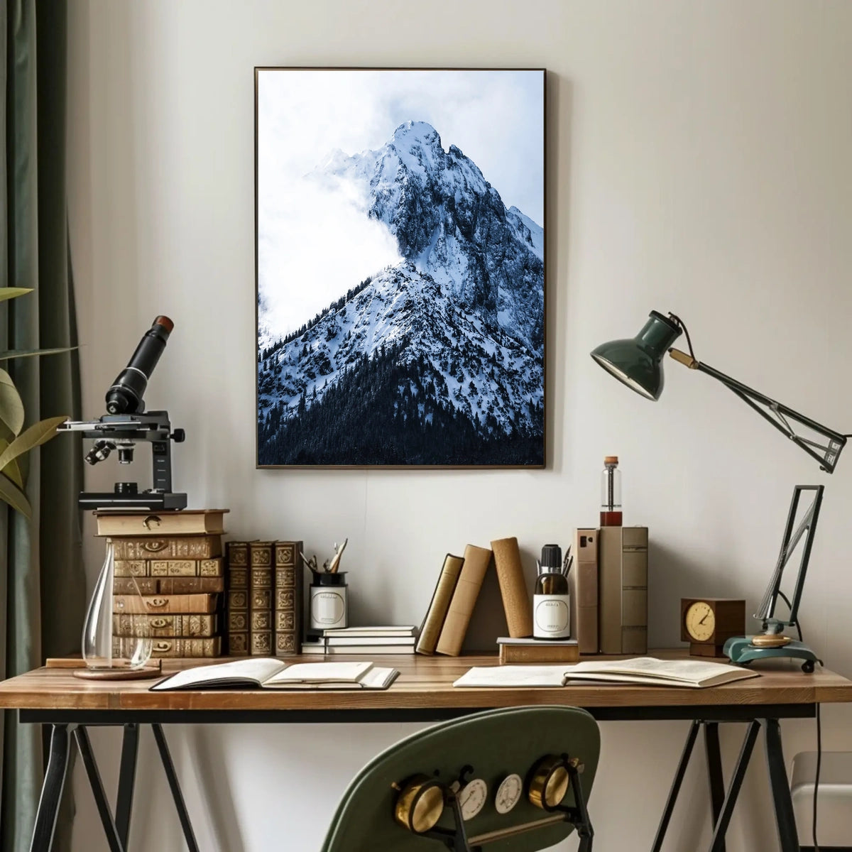 Majestic Snow-Capped Mountain Poster