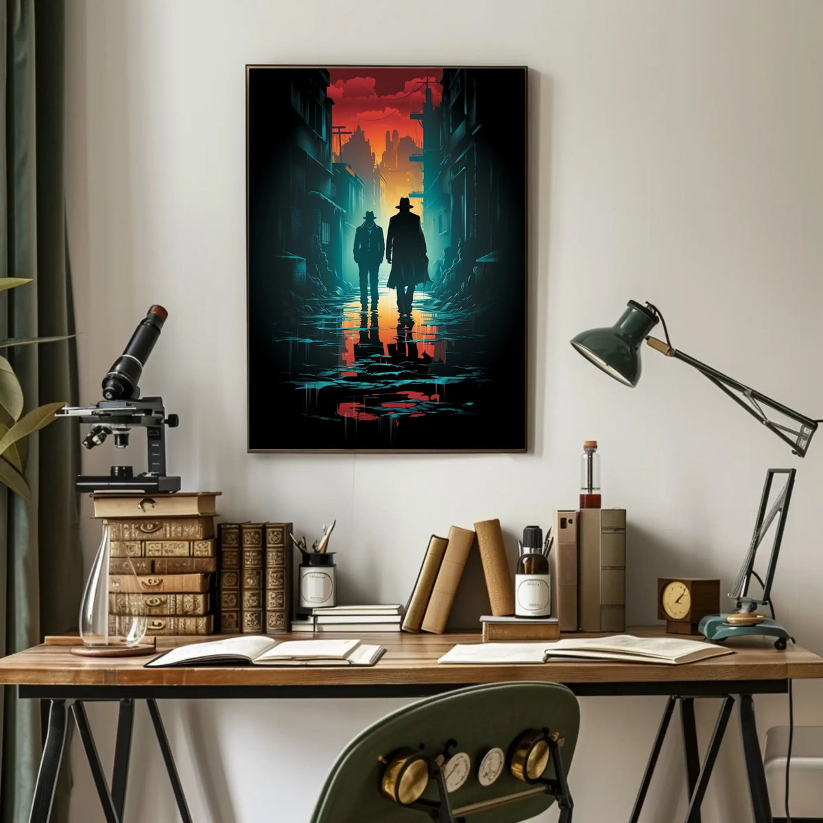 Shadowy Streets At Dusk Poster