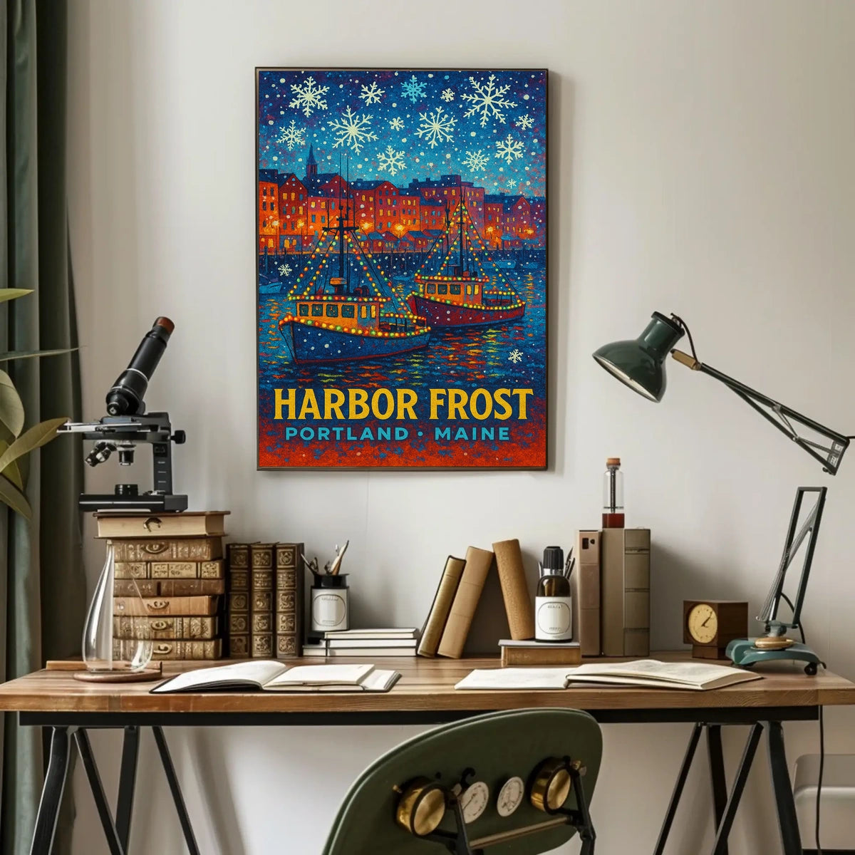 Harbor Frost in Portland, Maine Poster