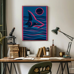 Shark In The Waves Poster