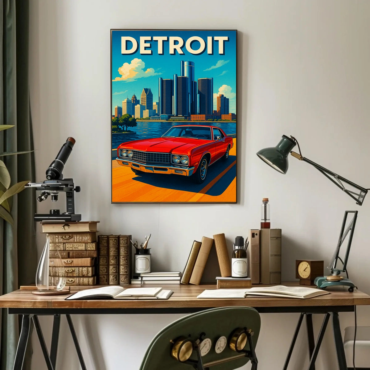Detroit Cityscape Poster