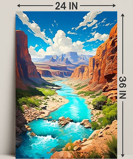 Majestic Canyon Landscape Poster