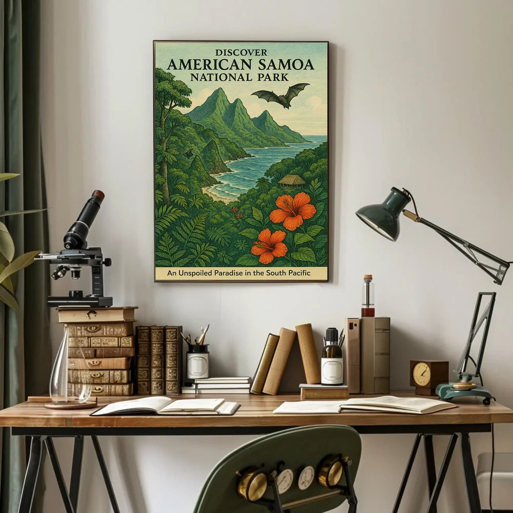 American Samoa National Park Adventure Travel Poster