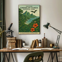 American Samoa National Park Adventure Travel Poster