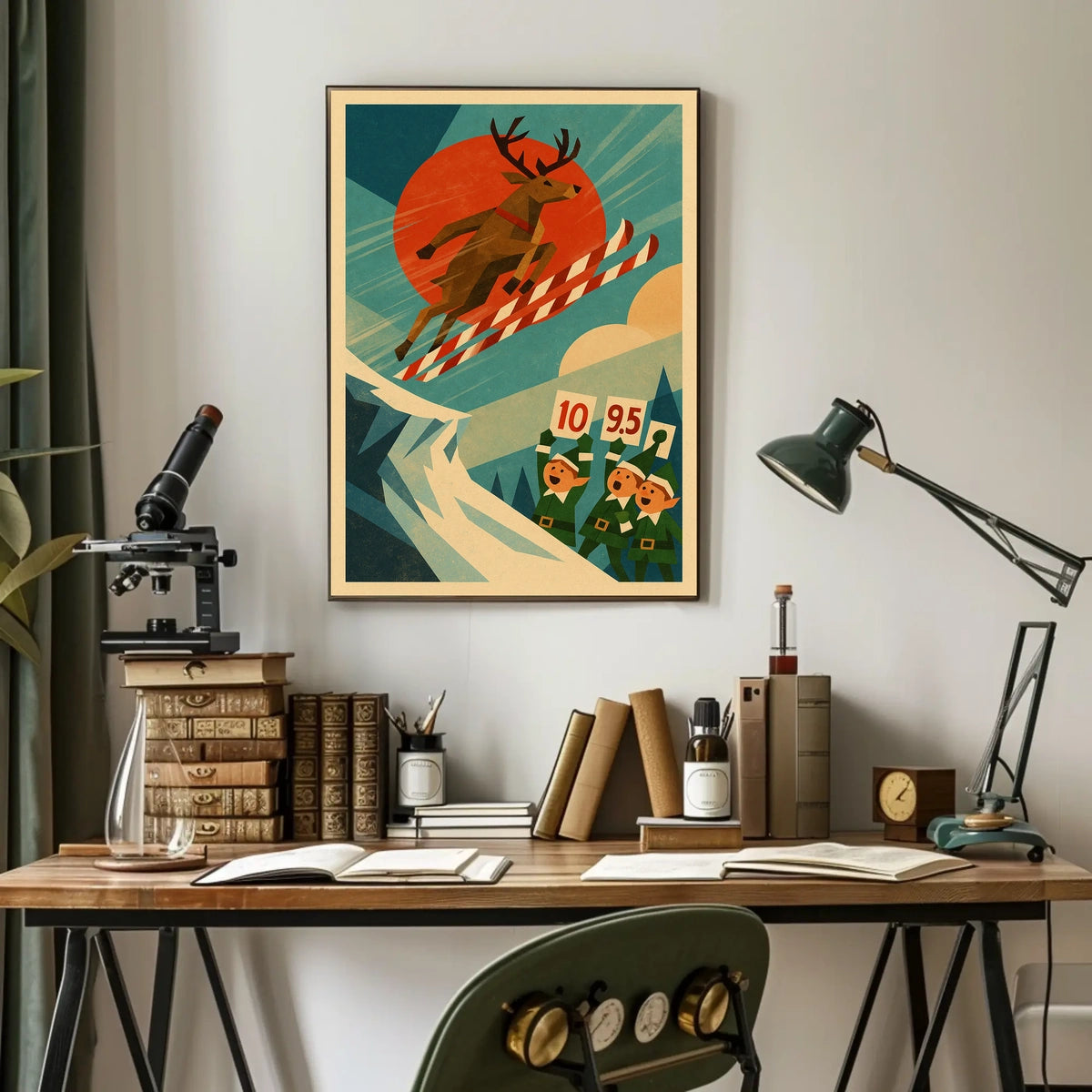 Reindeer Ski Jump Extravaganza Poster