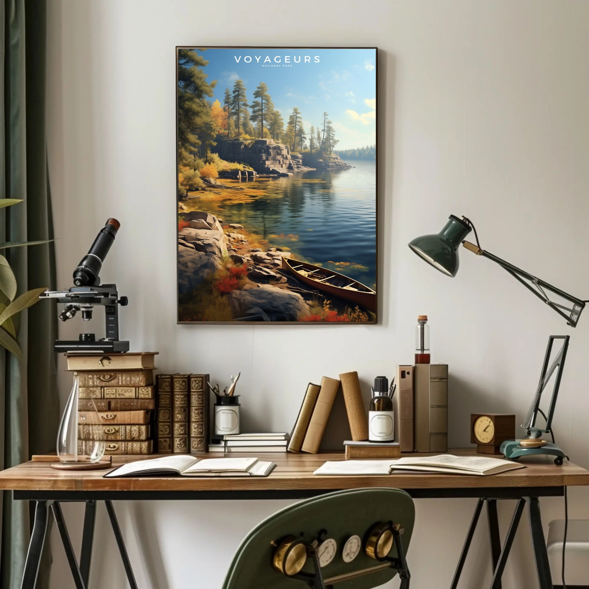 Voyageurs National Park Autumn Poster Wall Art Print