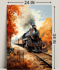 Autumn Journey By Train Poster