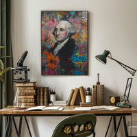 George Washington Graffiti Style Portrait Poster