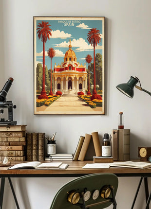 Parque de Retiro Vintage Travel Poster