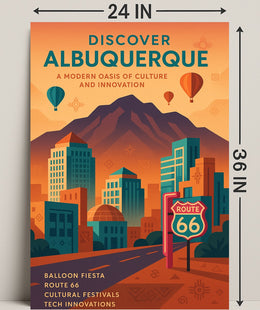 Discover Albuquerque Wall Art Print PosterGoat