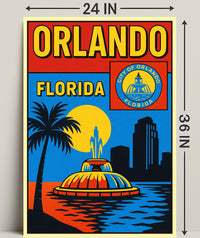 Orlando, Florida Vibrant Cityscape Poster PosterGoat