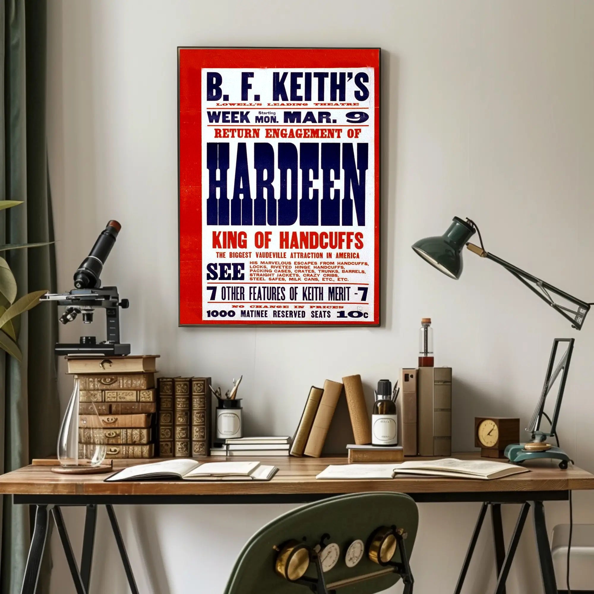 Vaudeville Magic Act Hardeen Historical or Presidential Poster