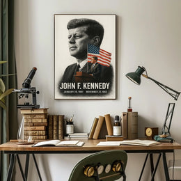 John F. Kennedy 35th President of the United States Reflections Poster