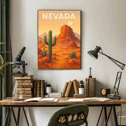 Nevada Desert Landscape Poster