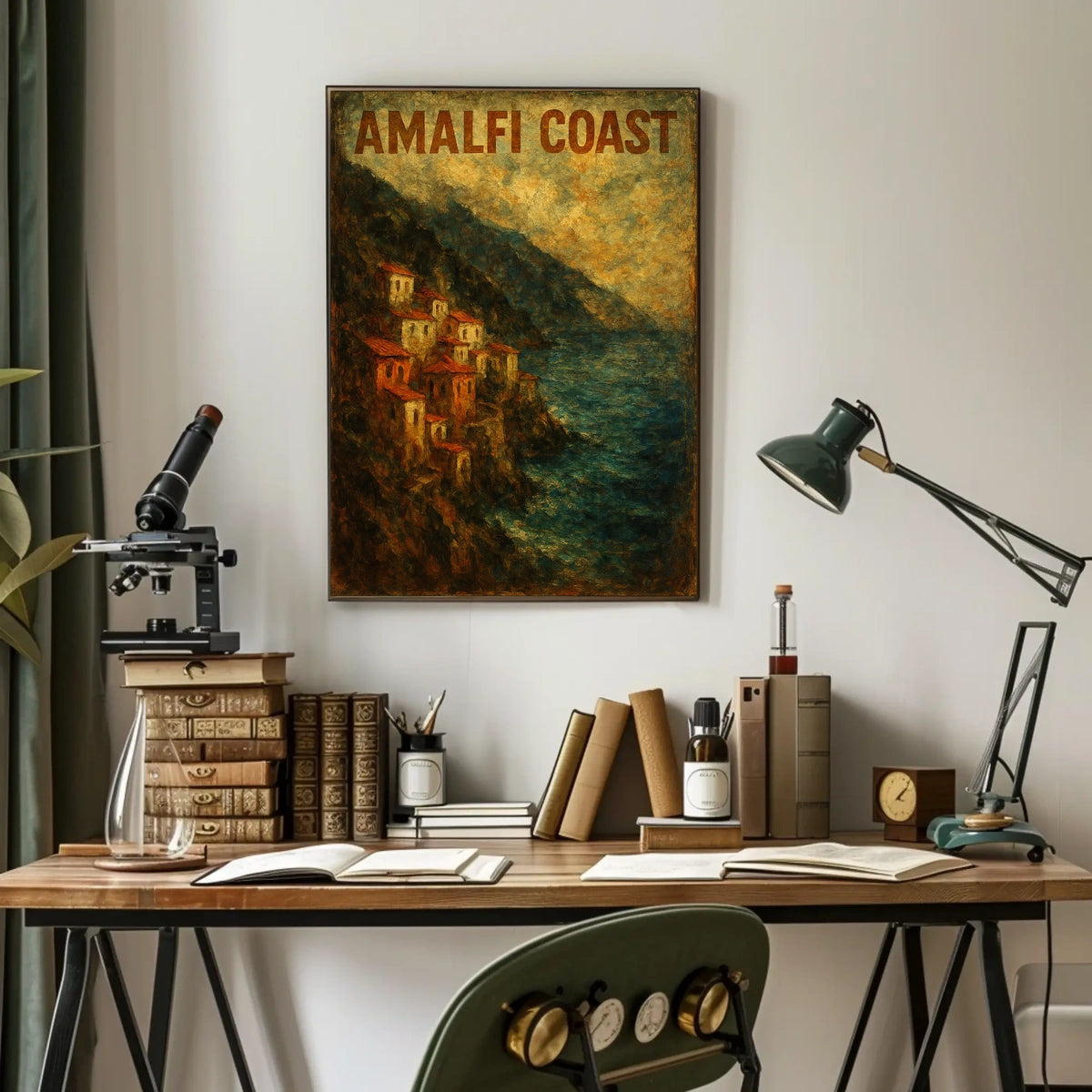 Amalfi Coast Poster Wall Art For Coastal Decor 18x24