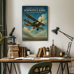 Sopwith Camel Aviation History Vintage Military Recruitment Poster