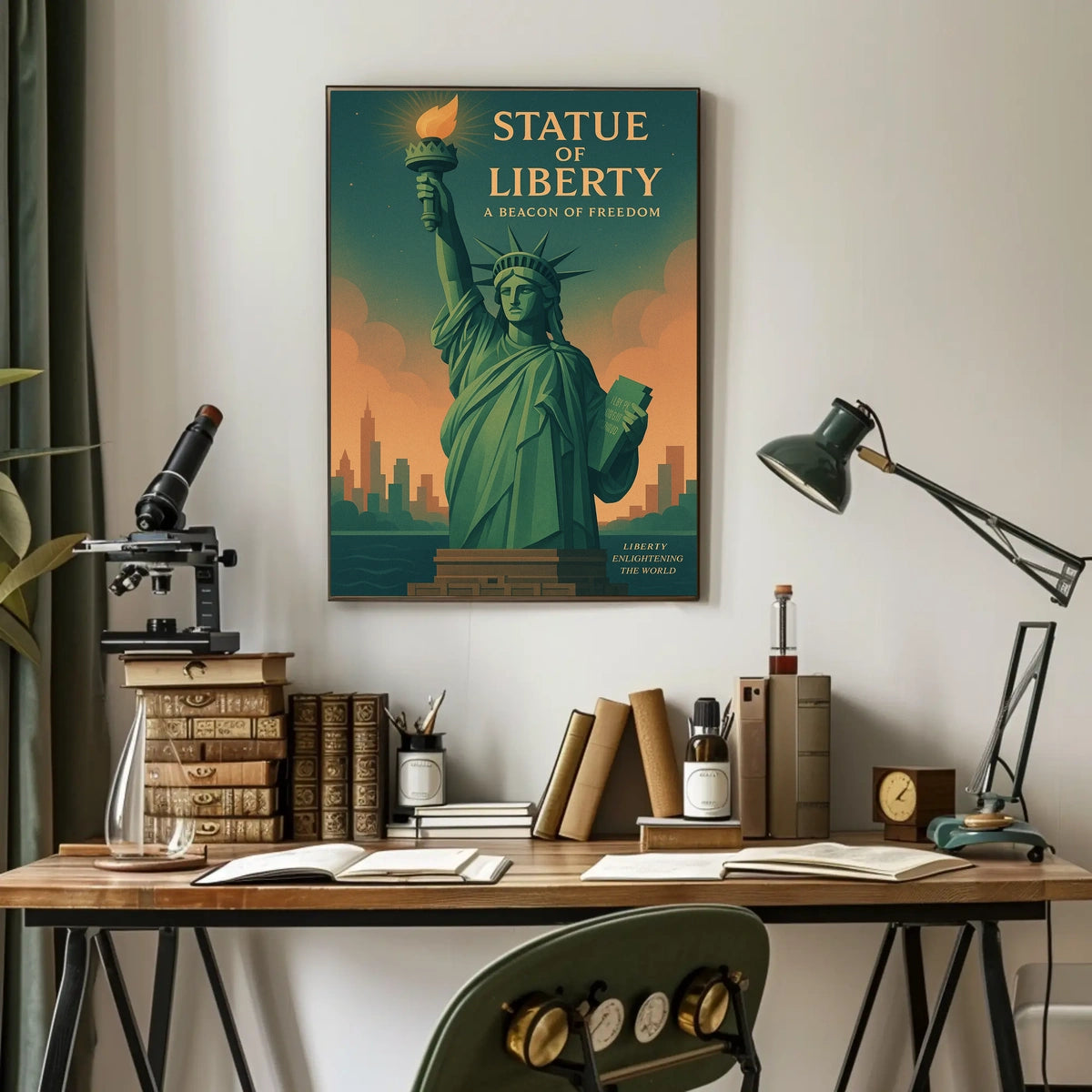 Statue of Liberty Vintage New York City Poster