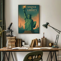 Statue of Liberty Vintage New York City Poster