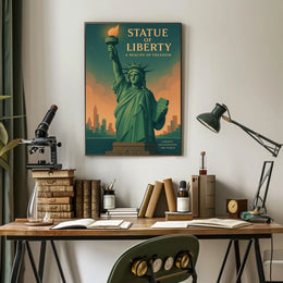 Statue of Liberty Vintage New York City Poster