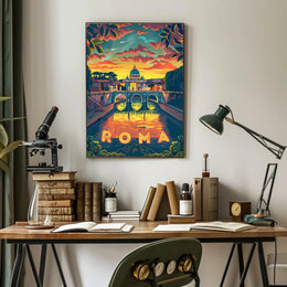 Rome's Majestic Architecture Featured Travel Poster
