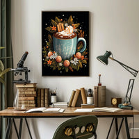 Cozy Seasonal Beverage Art Poster - Abstract or Artistic Poster