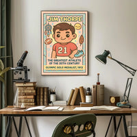 Celebrating a Legendary Athlete Jim Thorpe Poster