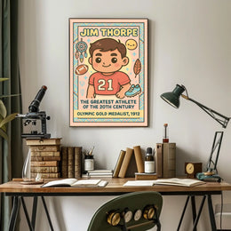 Celebrating a Legendary Athlete Jim Thorpe Poster
