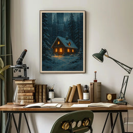 Cozy Winter Cabin Poster