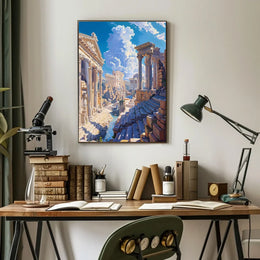 Ancient Roman Ruins: A Timeless Fantasy Poster
