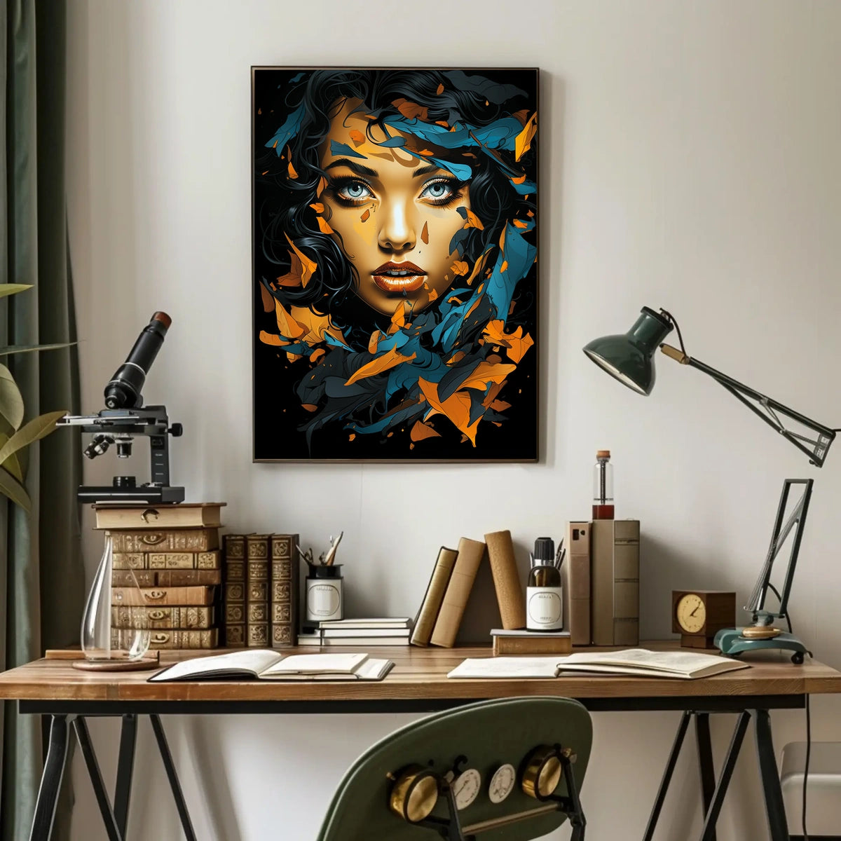 Surreal Abstract Woman's Face with Vibrant Colors