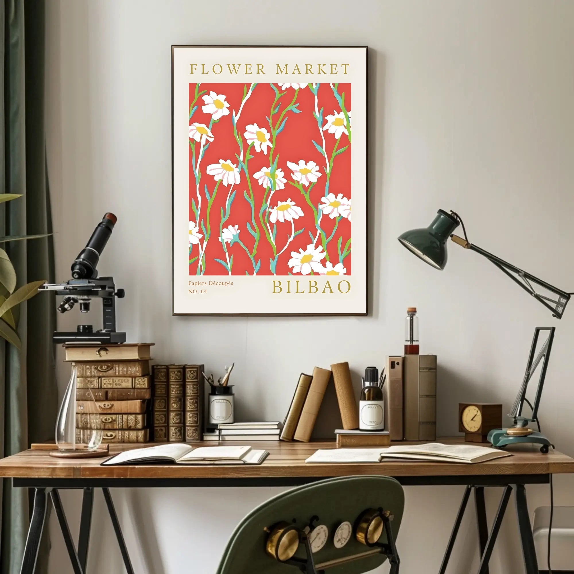 Flower Market Bilbao Poster