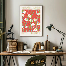 Flower Market Bilbao Poster