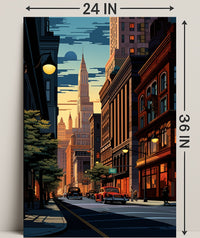 Urban Sunset Poster PosterGoat