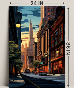 Urban Sunset Poster PosterGoat