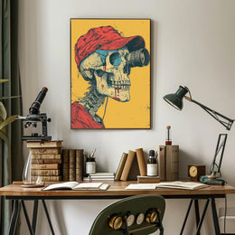 Skull with Lens Poster for Unique Wall Art Decor PosterGoat