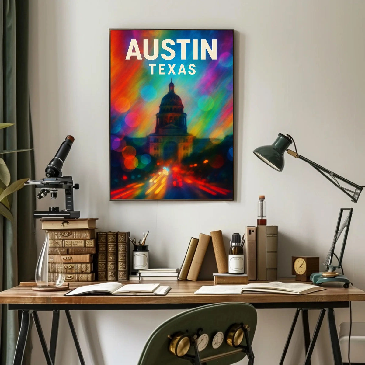 Austin, Texas Vibrant Cityscape Poster