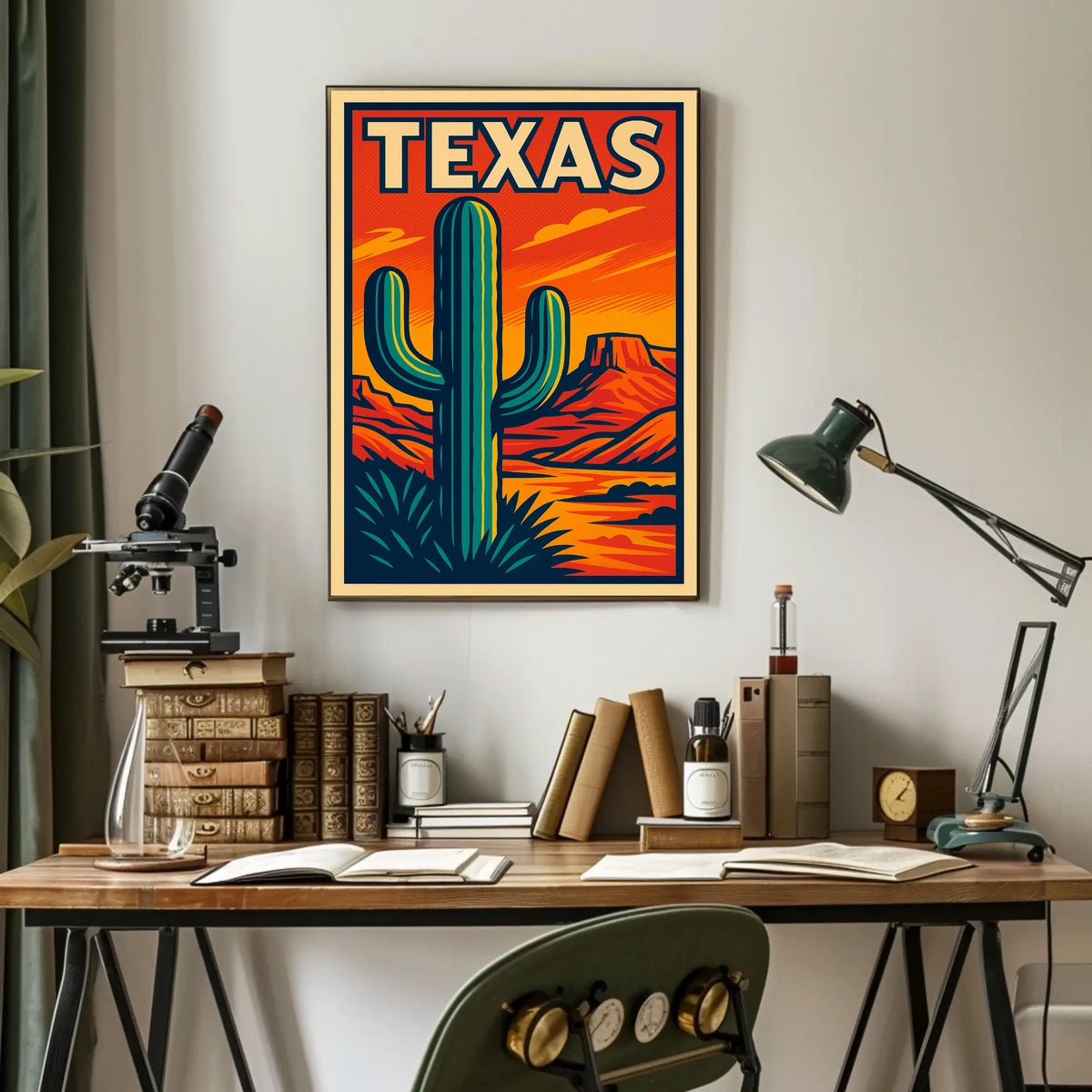 Texas Desert Landscape Poster