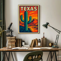 Texas Desert Landscape Poster
