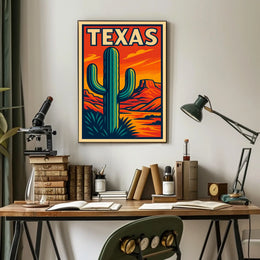 Texas Desert Landscape Poster