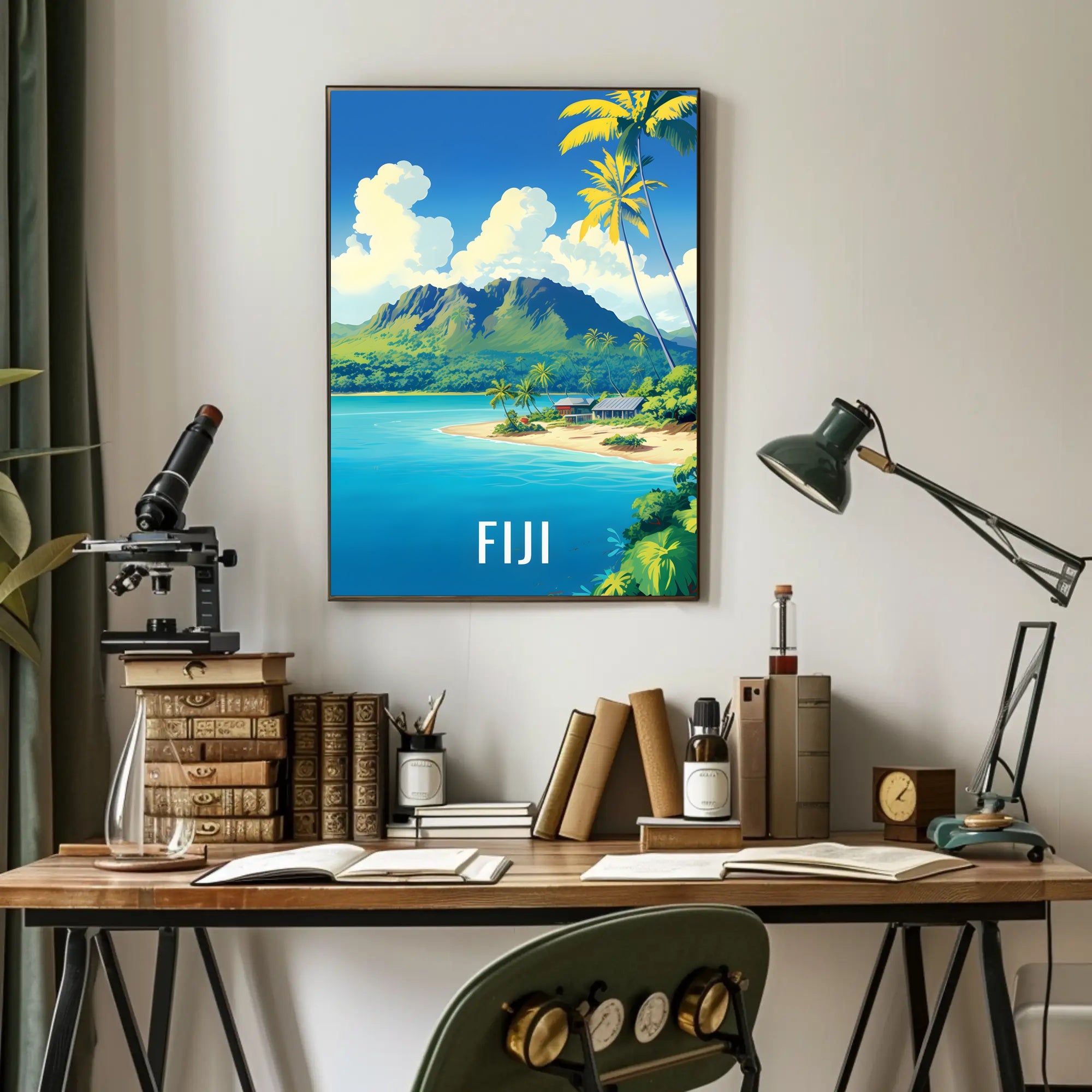 Tropical Paradise Scenic Art Travel Poster