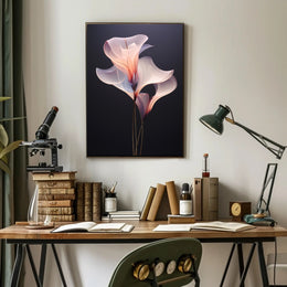 Elegant Floral Abstract Art with Harmonious Color Poster