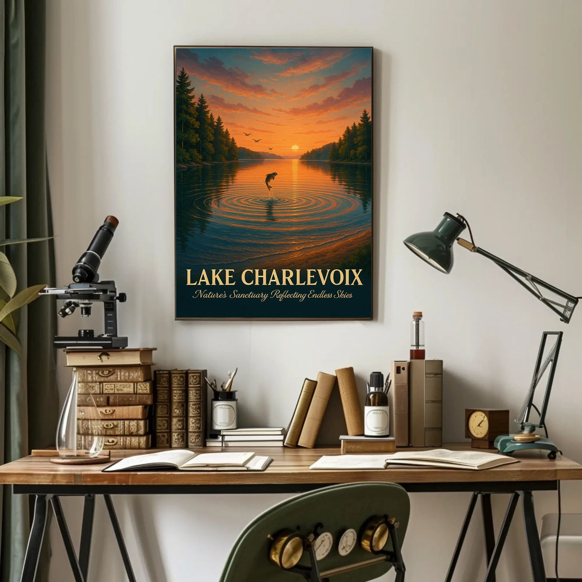 Nature’s Sanctuary Lake Charlevoix Scenic Poster